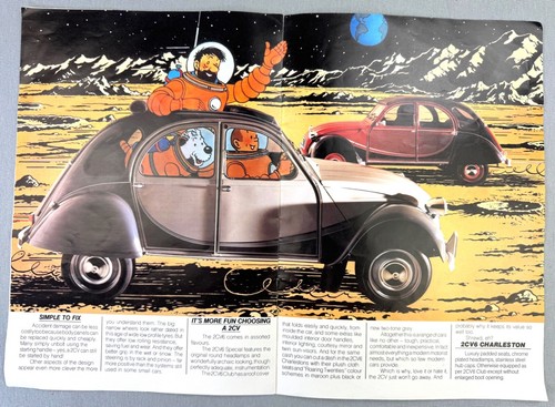 Rare 1980's Citroen Tintin Car Brochures V1-4 Adventures 2CV BUY INDIVIDUALLY - Picture 16 of 28