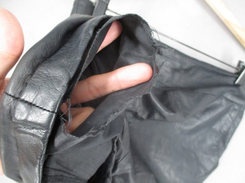 Sandro Shorts Womens 38 Black Lamb Leather Zip Pockets Roll Rolled Hem - Picture 5 of 18