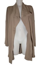 Nwt MAX STUDIO Sz L Womens Tan Lagenlook Boho Cottagecore Kimono Cardigan Jacket