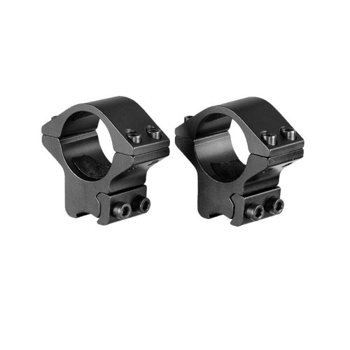2pairs 3/8" Dovetail Rail Low Profile Rise 1" Scope Rings Mount Black Aluminum - Picture 2 of 11