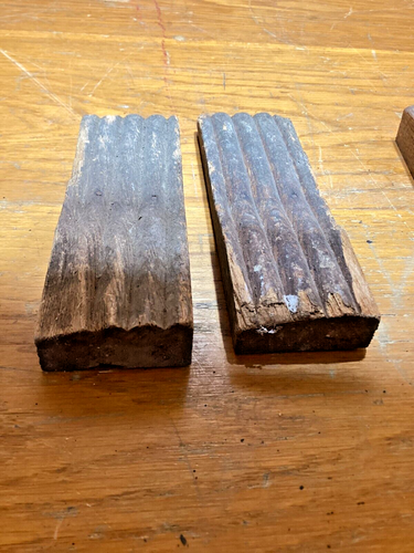 Antique ~ Salvage ~ 6 Oak Decorative Pieces 1 3/4" wide x 6" Tall #4427 - Picture 3 of 6