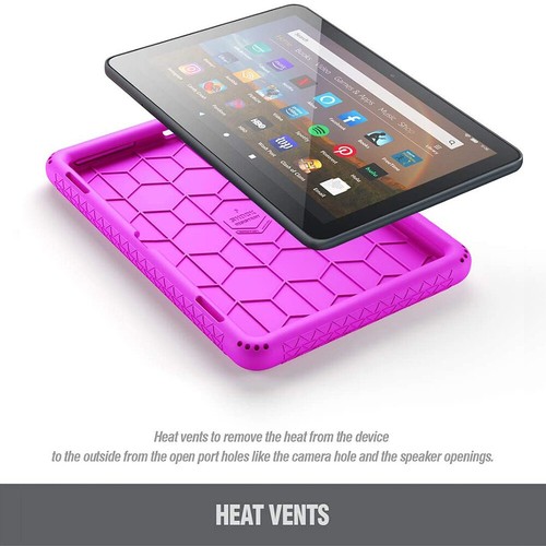 Poetic Silicone Case For Amazon Fire HD 8 (2020) Tablet Soft Gel Cover Purple - Picture 2 of 6