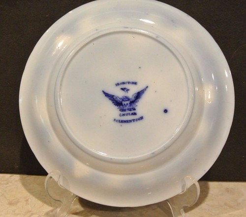 Antique Flow Blue Ironstone: J. Clementson "Chusan" -9-3/8" Plate 19th cent. - Picture 5 of 7