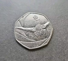 Team GB Swimming, Rio Olympics 2016 50p, Circulated 