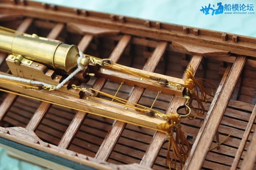 Full Ribs Armed Cannon Boat Scale 1/36 14" Wood Ship Model Kit Shicheng - Picture 6 of 11