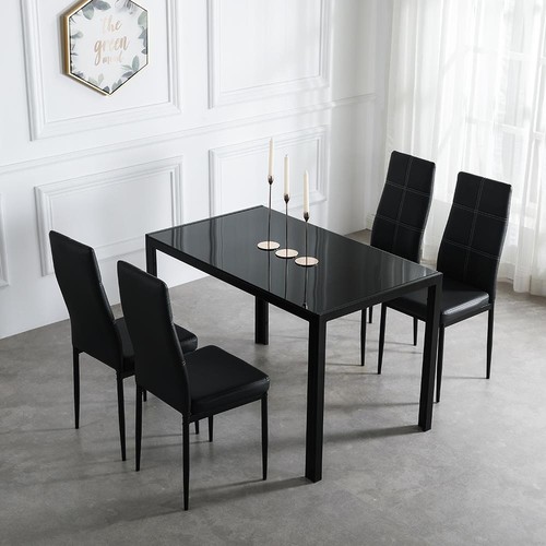 Dining Chairs Set of 4 PU Leather Kitchen Chair Upholstered Side Chairs - Picture 6 of 6