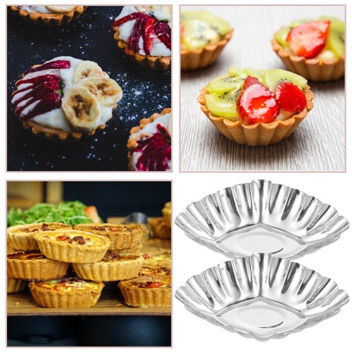20 Pcs Cake Cup Mold Egg Tart Baking Cups Making Supplies Pastry Stainless - Picture 8 of 12
