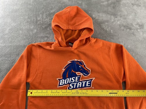 Adidas Boise State Broncos Hoodie Sweatshirt Football Orange Embroidered Small - Picture 9 of 15