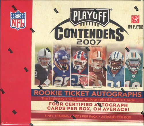 2007 PLAYOFF CONTENDERS FOOTBALL HOBBY BOX BLOWOUT CARDS