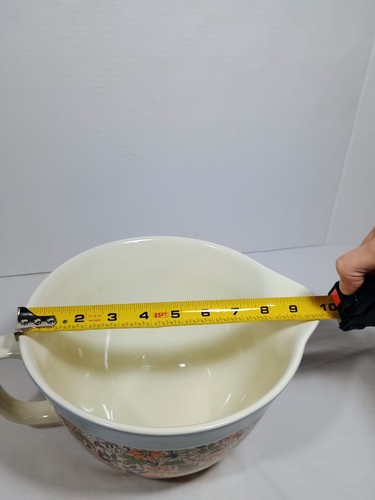 The bake shop by Masterclass floral mixing bowl with spout cottage core Large - Picture 6 of 7
