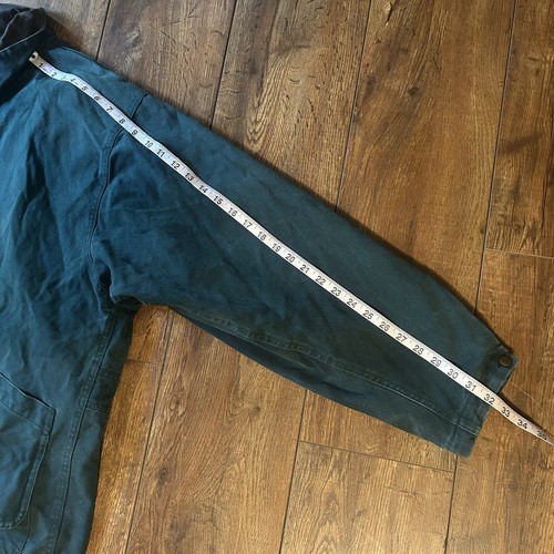 Giacca piumino vintage American Eagle lana foderata tela verde colletto a scatto uomo XL - Foto 21 di 22