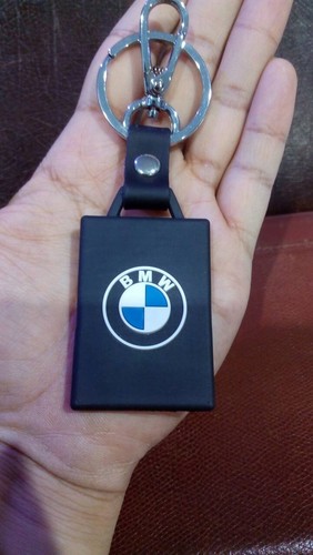 BMW 3D logo voiture classique unique mat-noir souple boutiques porte-clés porte-clés porte-clés