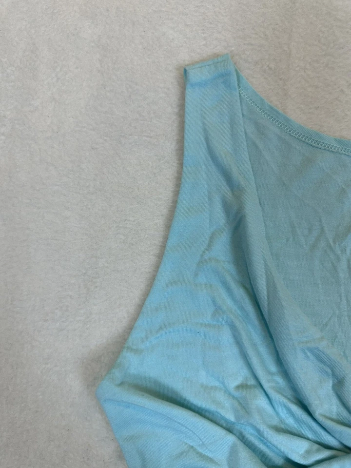 Superdry Womens Crop Wrap Top Size US 6 Blue V Neck Neckline Casual - image 4 of 4