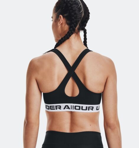 Nuevo con etiquetas Sujetador Deportivo Under Armour Negro Crossback Compresión Impacto Medio para Mujer - Imagen 2 de 2