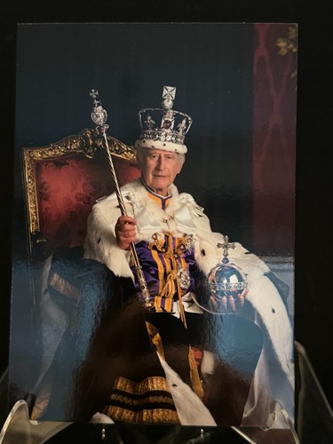 H.M. King Charles III am Krönungstag 06. Mai 2023 Farbpostkarte -- nie benutzt