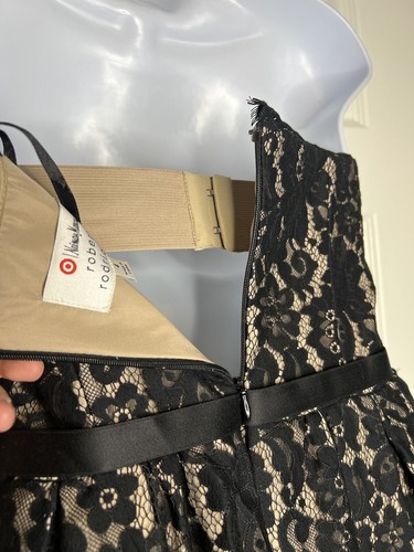 Robert Rodriguez Neiman Marcus For Target Size 4 Black Lace Cocktail Dress S - Picture 7 of 15