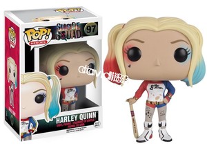 Funko-Pop-Suicide-Squad-Harley-Quinn-Vinyl-Action-Figure-Doll-97-and-keyring