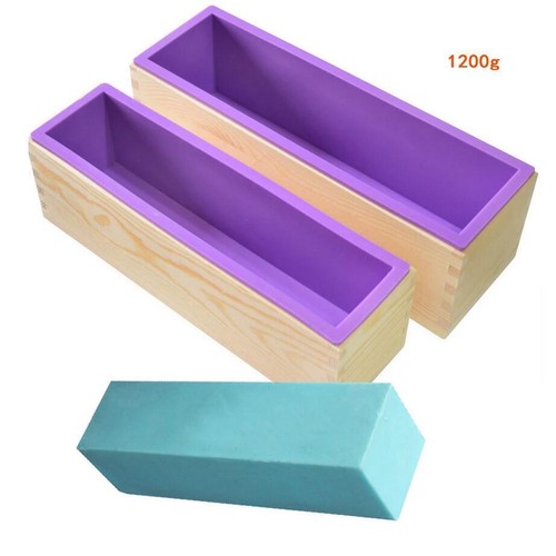 1.2kg Wood Loaf Soap Mould Melt Silicone Mold Cake Making Wooden Box DIY Sets AU - Picture 21 of 23