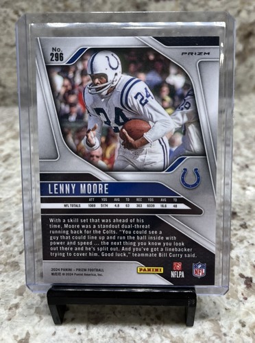 2024 Panini Prizm Orange Lazer #296 Lenny Moore - Picture 2 of 2