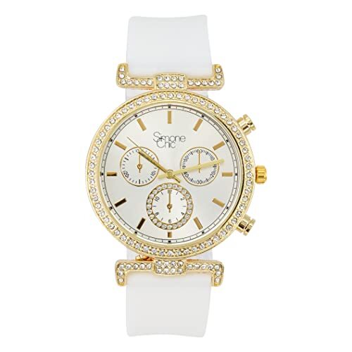 Big Face Damen mit Schmuck versehenes Gummiband bunte Uhr - ST10385 - Bild 15 von 54