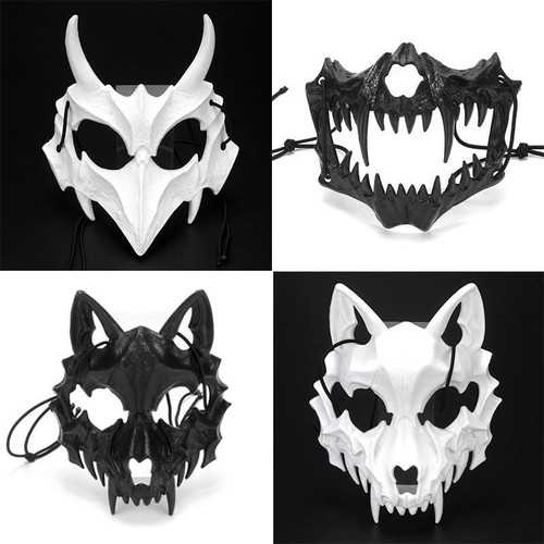 Halloween Demon Mask Werewolf Skull Mask Costumes Anime Cosplay Mask Horror Prop - Picture 10 of 18