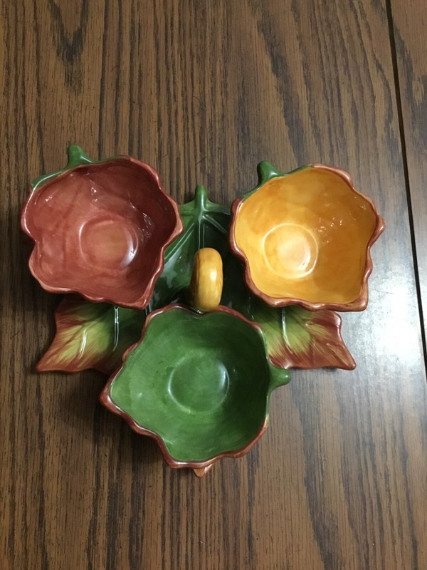 Boston Warehouse Harvest Maple Condiment/Snack Set