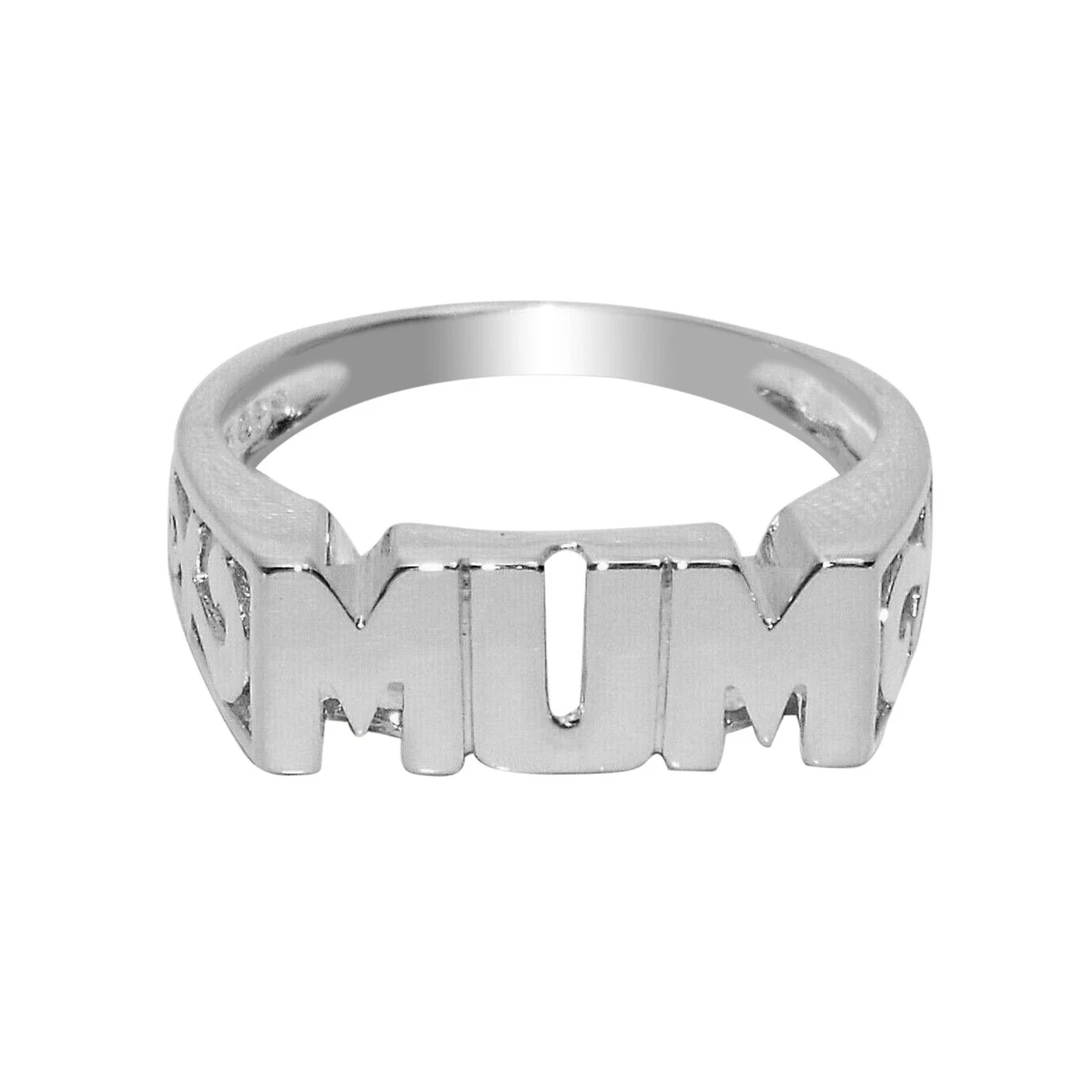 White gold on sale mum ring