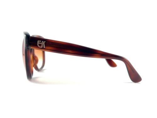 NEW VINTAGE EMMANUELLE KHANH 8080 TRANSLUCENT OVERSIZED 1970'S FRANCE SUNGLASSES - Picture 5 of 11