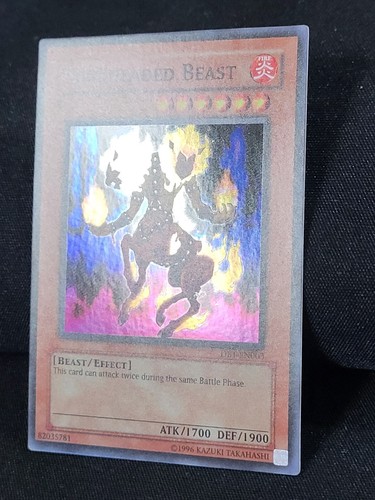 3 x YuGiOh Twinheaded Beast Super Rara Holo DBT-EN003 LP Edizione Limitata - Foto 4 di 14