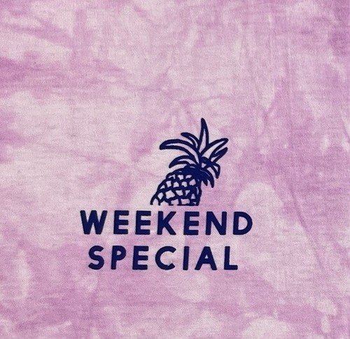 Zackbrand T Shirt Mens Large Pink Tie Dye Weekend Special Pineapple Fun NWT - Picture 8 of 12