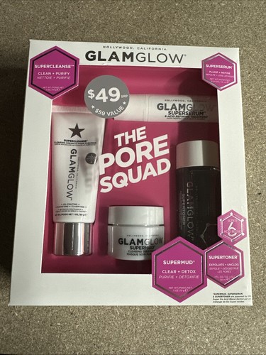 GLAMGLOW Pore Squad Supers 4 Piece Travel Set NIB - Picture 1 of 2