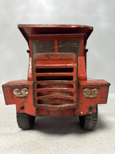 Vintage 1960s Red Buddy L Mack Hydraulic Dump Truck TANDEM HEAVY - Picture 13 of 16