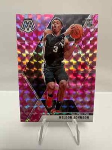 Keldon Johnson RC 2019-20 Panini Mosaic - Camo Pink #238 San Antonio Spurs EX/NM
