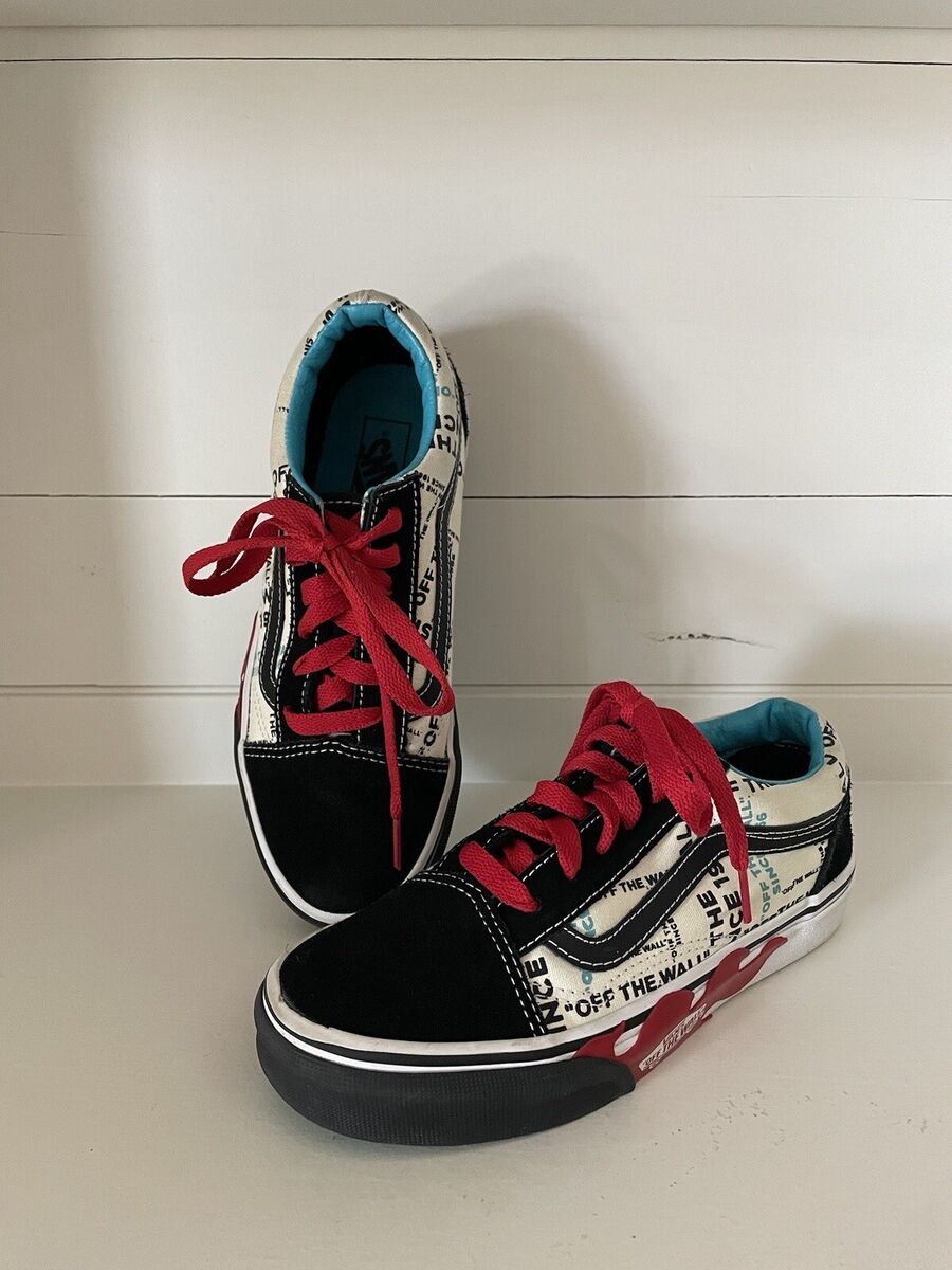 VANS Shoes Kids Size 3 “Off The Wall”-Black, White, Red VANS Shoes Kids Size 3 “Off The Wall”-Black, White, Red
