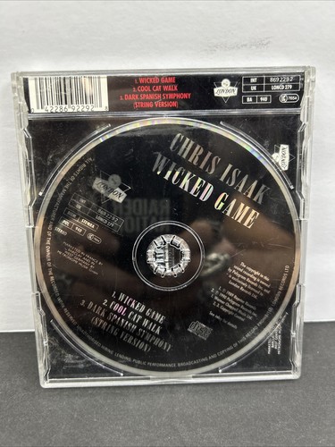 CHRIS ISAAK - Wicked game 1990 UK LONDON RECORDS SINGLE CD UK IMPORT - Picture 2 of 5