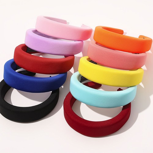 Women's Thick Headband Padded Hairband Wide Sponge Hair Hoop Band Accessories❥ - Picture 12 of 51