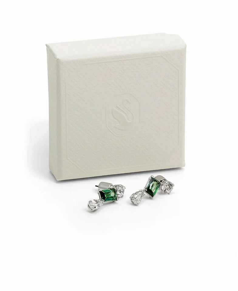 Nuevo En Caja de Regalo SWAROVSKI 5665878 Pendientes Colgantes Mesmera Cristales Verdes Brillantes Foto 2 de 4