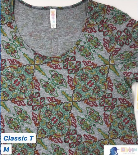 Nueva Camiseta Lularoe Clásica Talla M Varios Estampados Floral/Geométrica/A Rayas Nueva con Etiquetas - Imagen 13 de 13