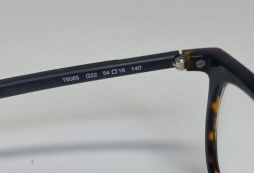 T-Charge Eyeglasses Frames Tortoise Round Brown T6065 G22 54-16-140 - Picture 3 of 18