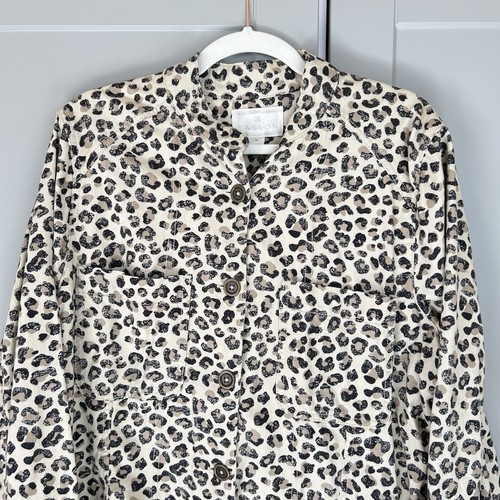 NWT Caslon Women’s 2X Button Up Schacket Leopard Print Multi Color Spring Office - Picture 3 of 11