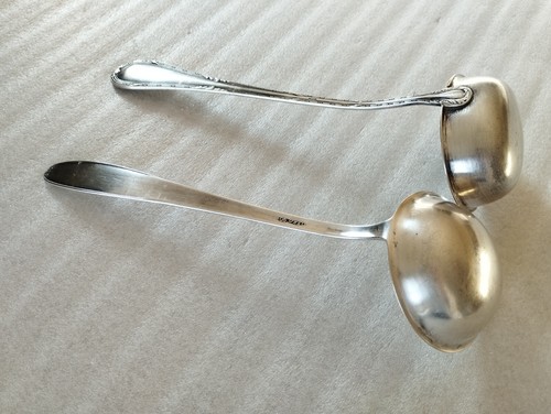 2 Teile 90 Silber Suppenkelle Schöpfkelle Große Kelle alka 90er Besteck Set - Bild 2 von 8