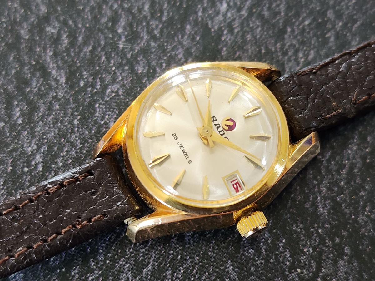 VINTAGE RADO AUTOMATIC 25 JEWELS DATE LADY'S Goldfilled. | eBay