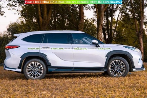 Fits Toyota Highlander 22-23 Matte Black Fender Flare Kit Wheel Arch Cover Trim - Picture 8 of 18