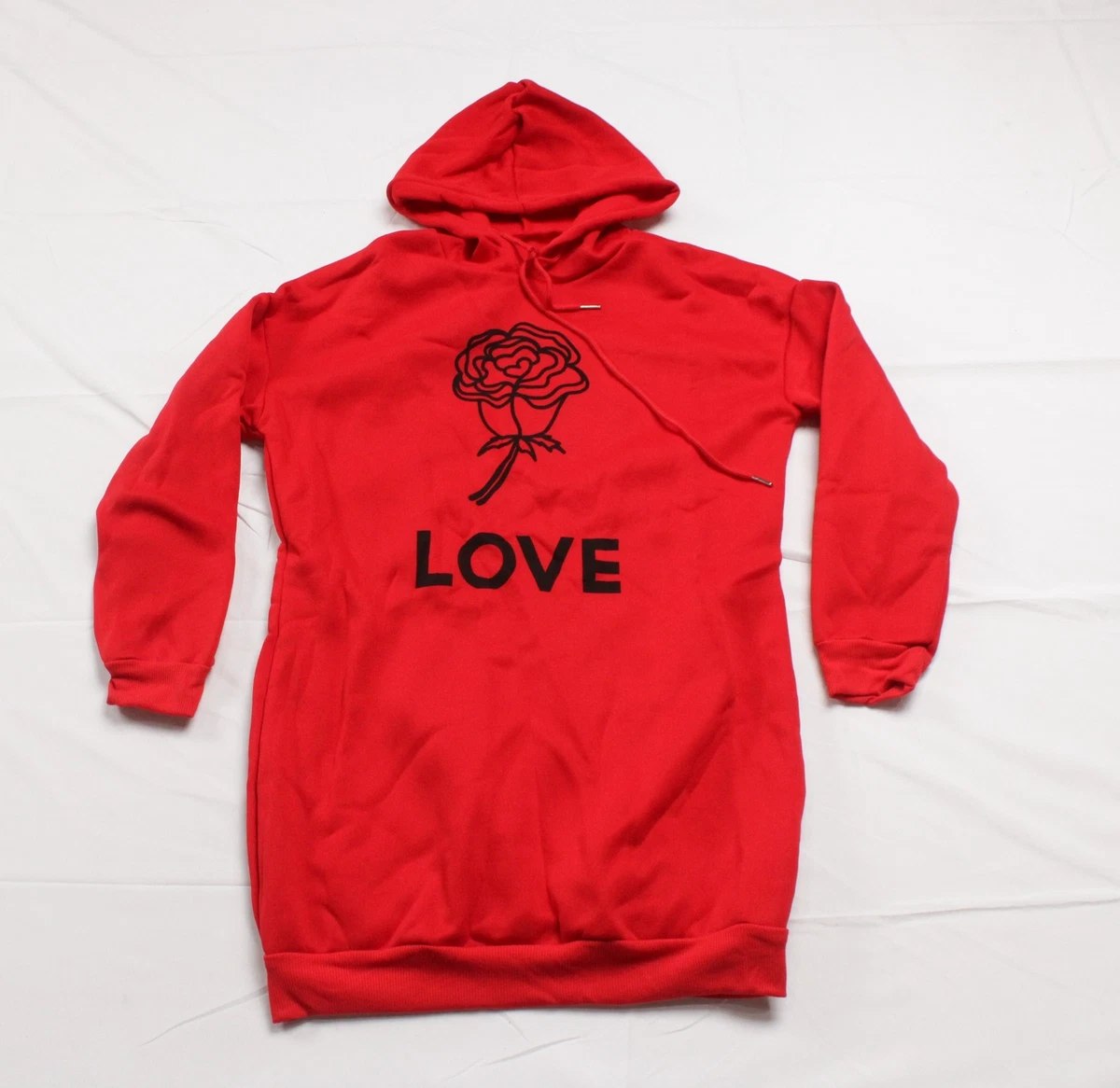 Letter print shop drawstring hoodie