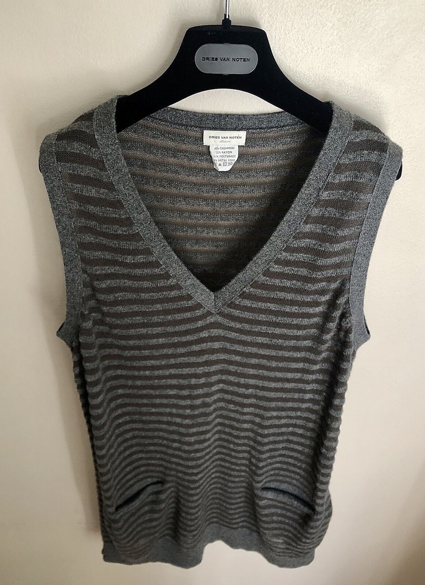 Dries Van Noten Vintage Unisex Cashmere Sheer Knit Vest Size M