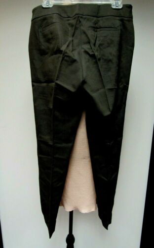 W By WORTH Tailored Pants Side Zippers Flat Front Dark Seal Brown 35 x 30 6 NWOT - Picture 4 of 5
