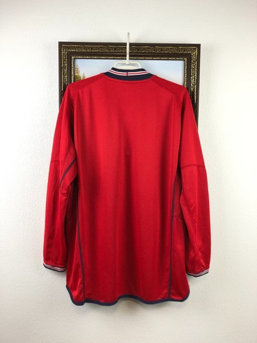 England Away football shirt 2002 Soccer Umbro Reversible Long Sleeve Size L - Picture 11 of 24