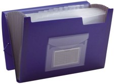Q-Connect® KF01275 Fächermappe - 13 Taschen, 250 Blatt, PP, blau