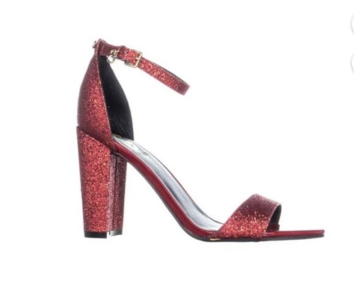 NEW Women G Guess Shantel3 Ankle Strap Block Heel Sandals, Dark Red 7.5 - Picture 5 of 8