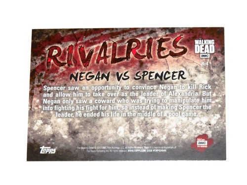 2017 Walking Dead Season 7 TV SHOW TOPPS INSERT RIVALRIES 4 CARD SET! R1-R4! - Picture 12 of 12